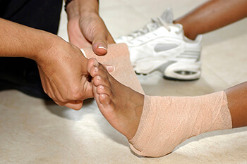 Sprained ankle treatment in the Pearland, TX 77584 and Houston, TX 77027, 77074, 77008 areas